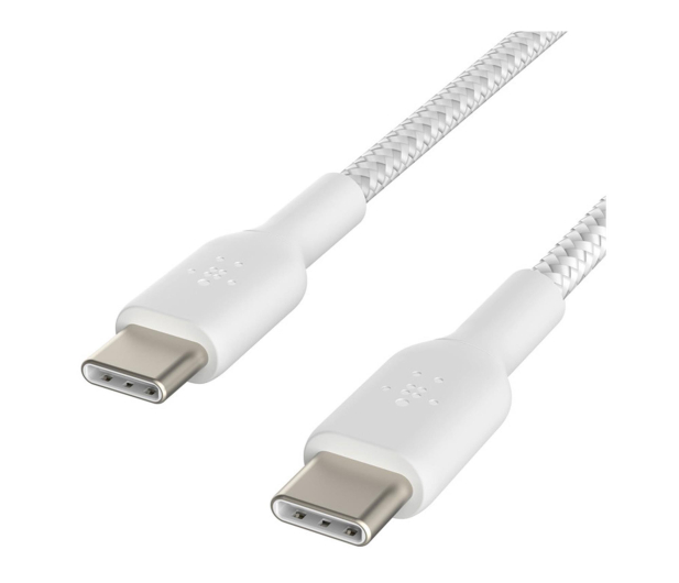 BELKIN Kabel USB C na USB C 60W oplot, biały 2m - 1330480 - zdjęcie 3
